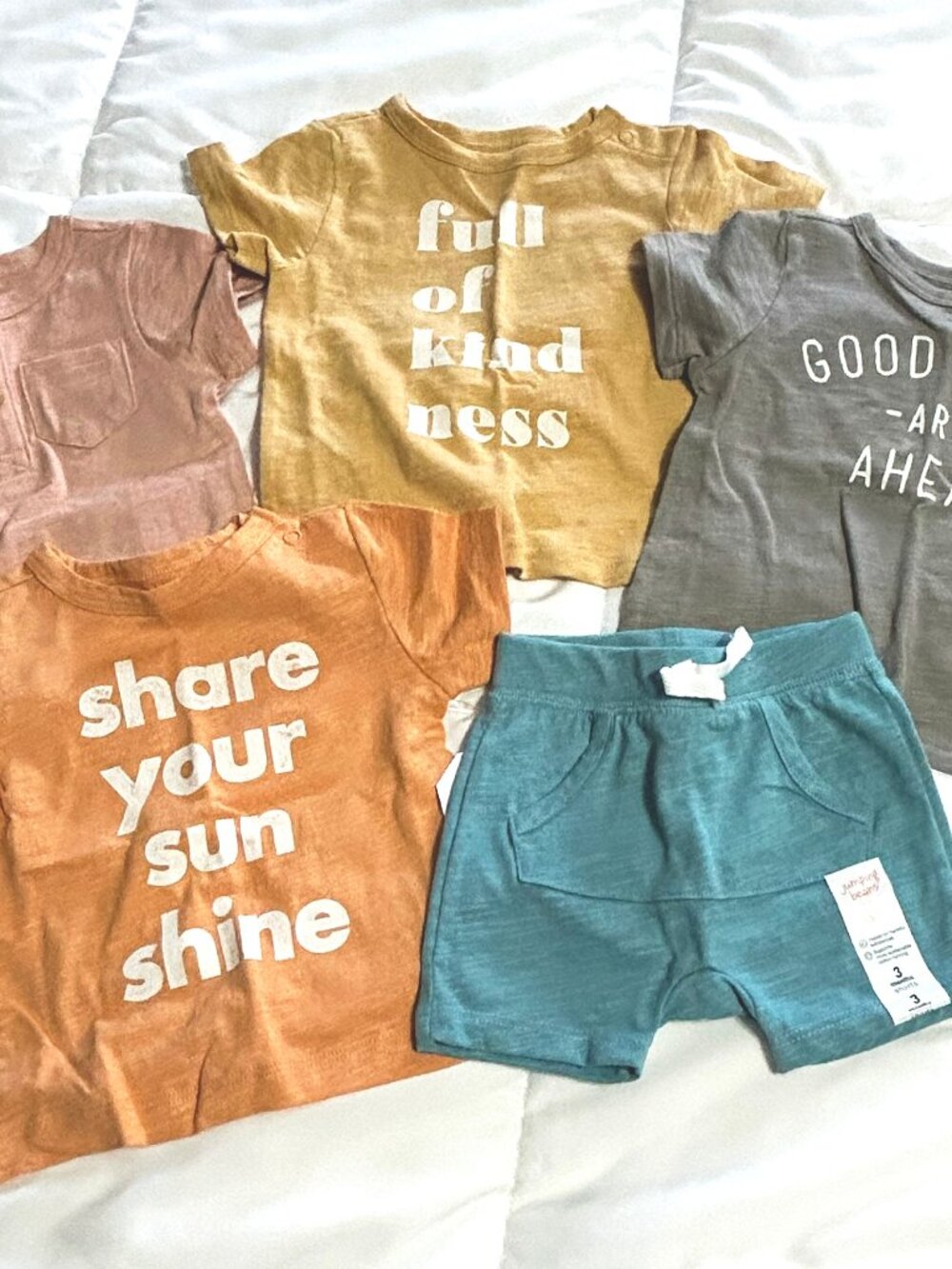3 months Little Co. & Jumping Bean 5 pc. short sleeve t-shirts and shorts - NWT